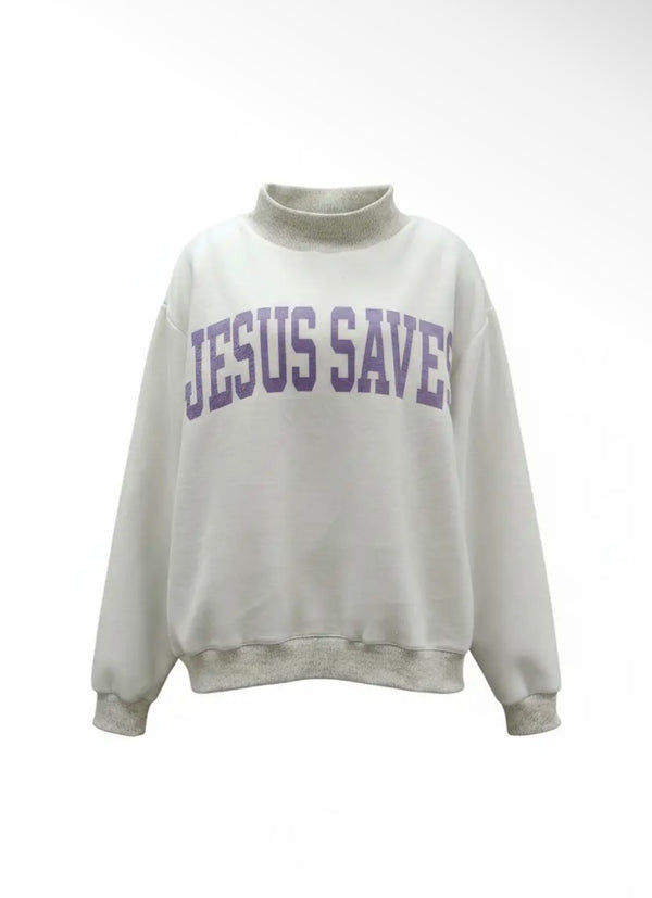 *REVERSIBLE* Jesus saves crewneck