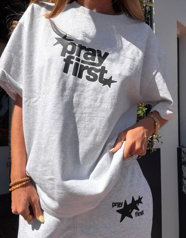 Pray first luxe tee