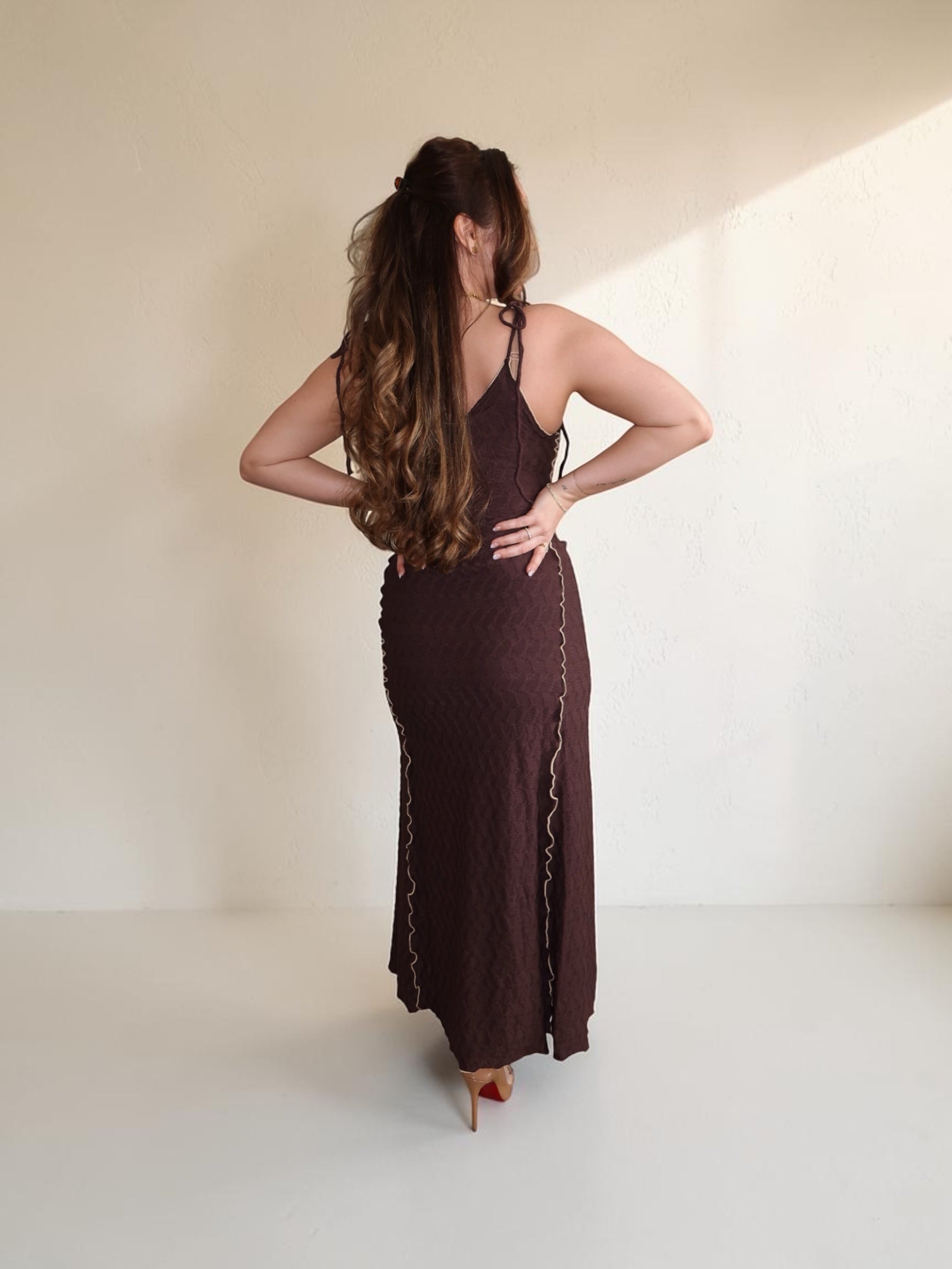 Reese crinkle contrast maxi