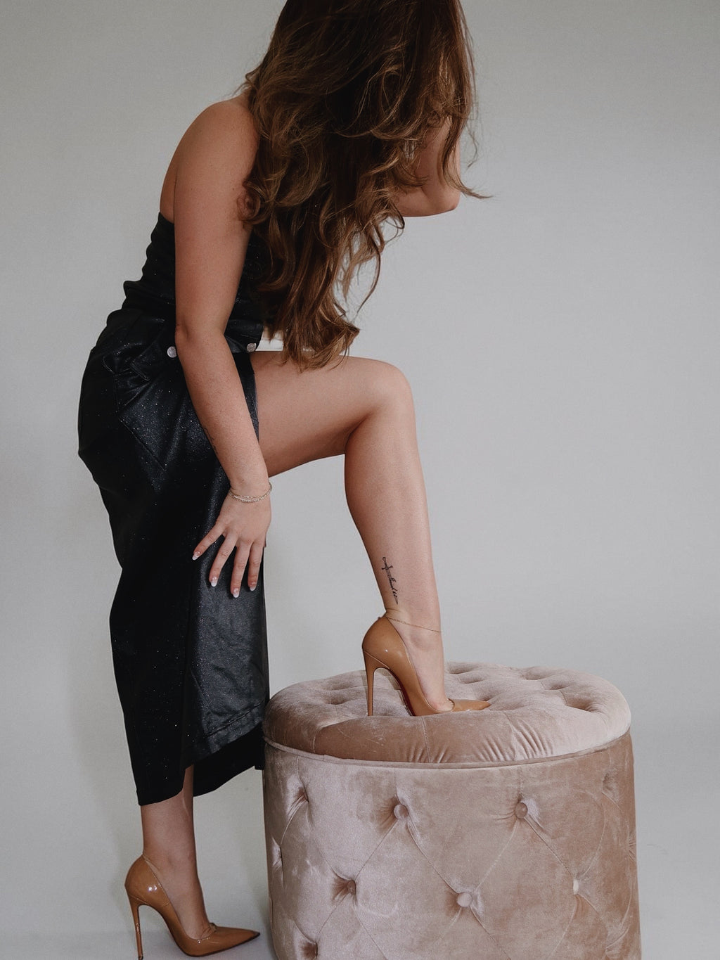 Divina vegan leather midi