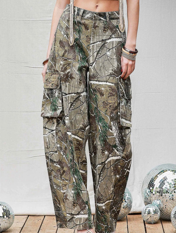 Baggy Bling Camo cargo pants