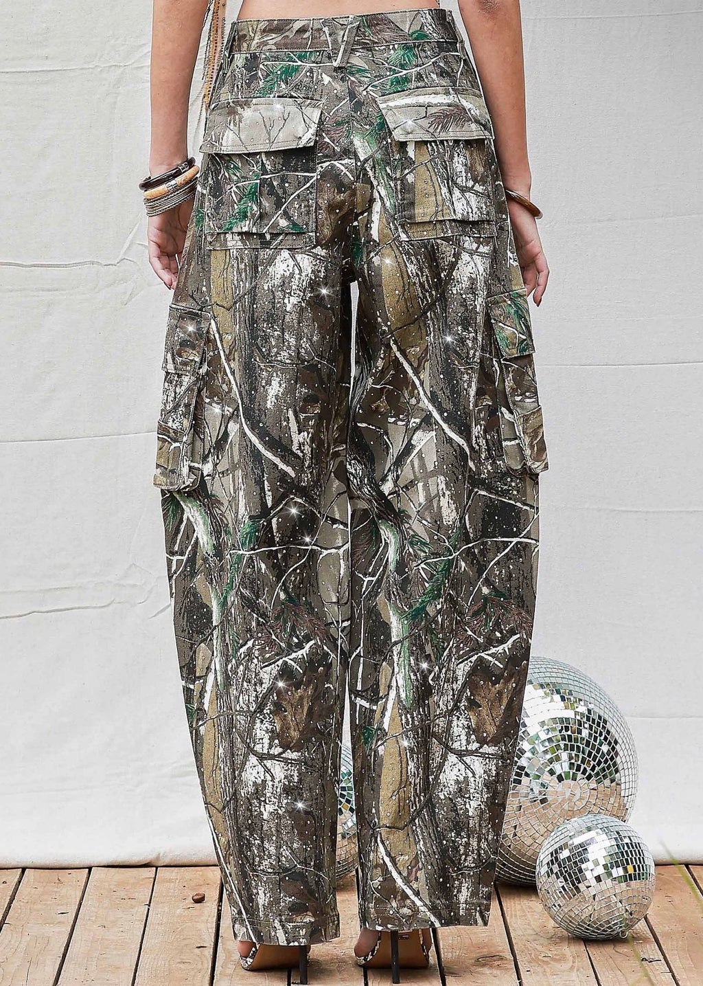 Baggy Bling Camo cargo pants