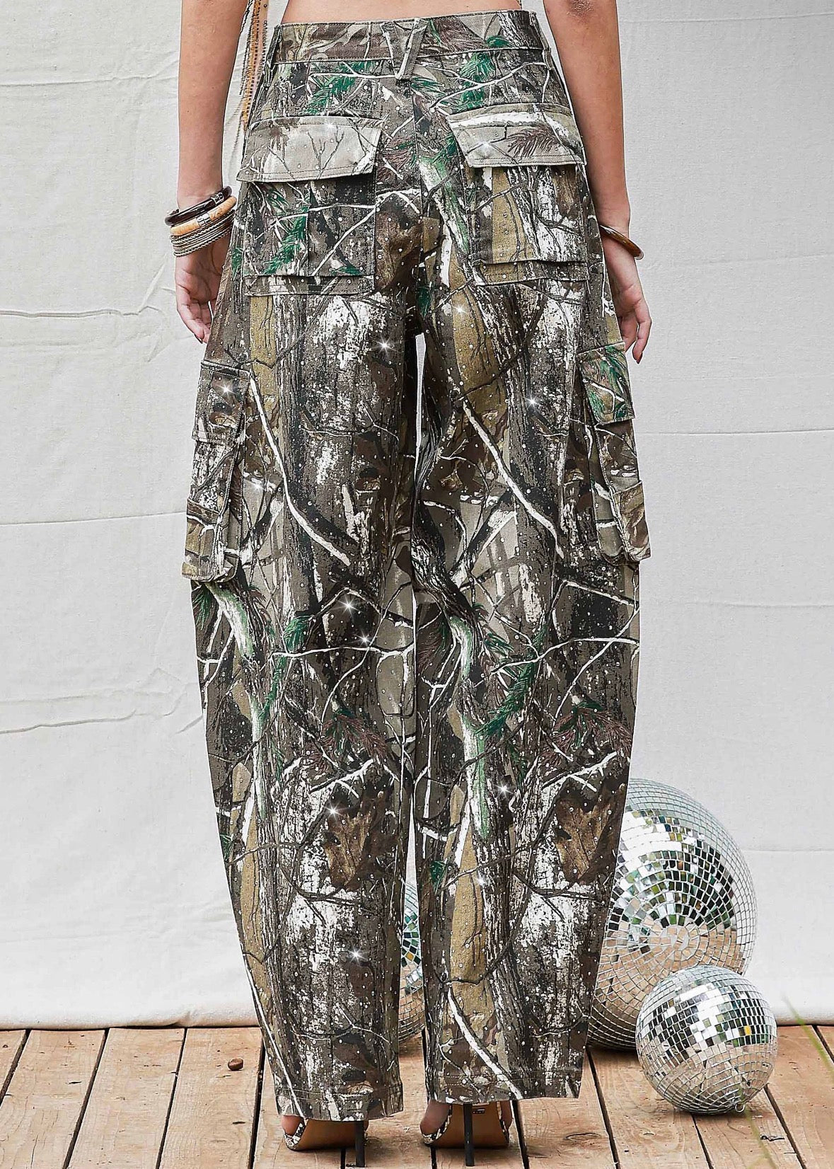 Baggy Bling Camo cargo pants
