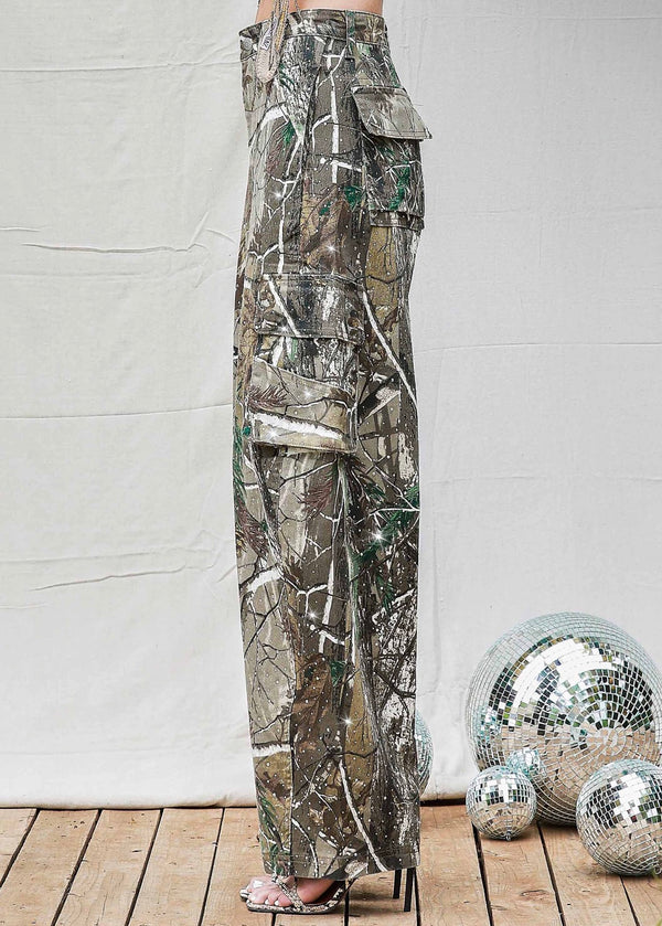 Baggy Bling Camo cargo pants