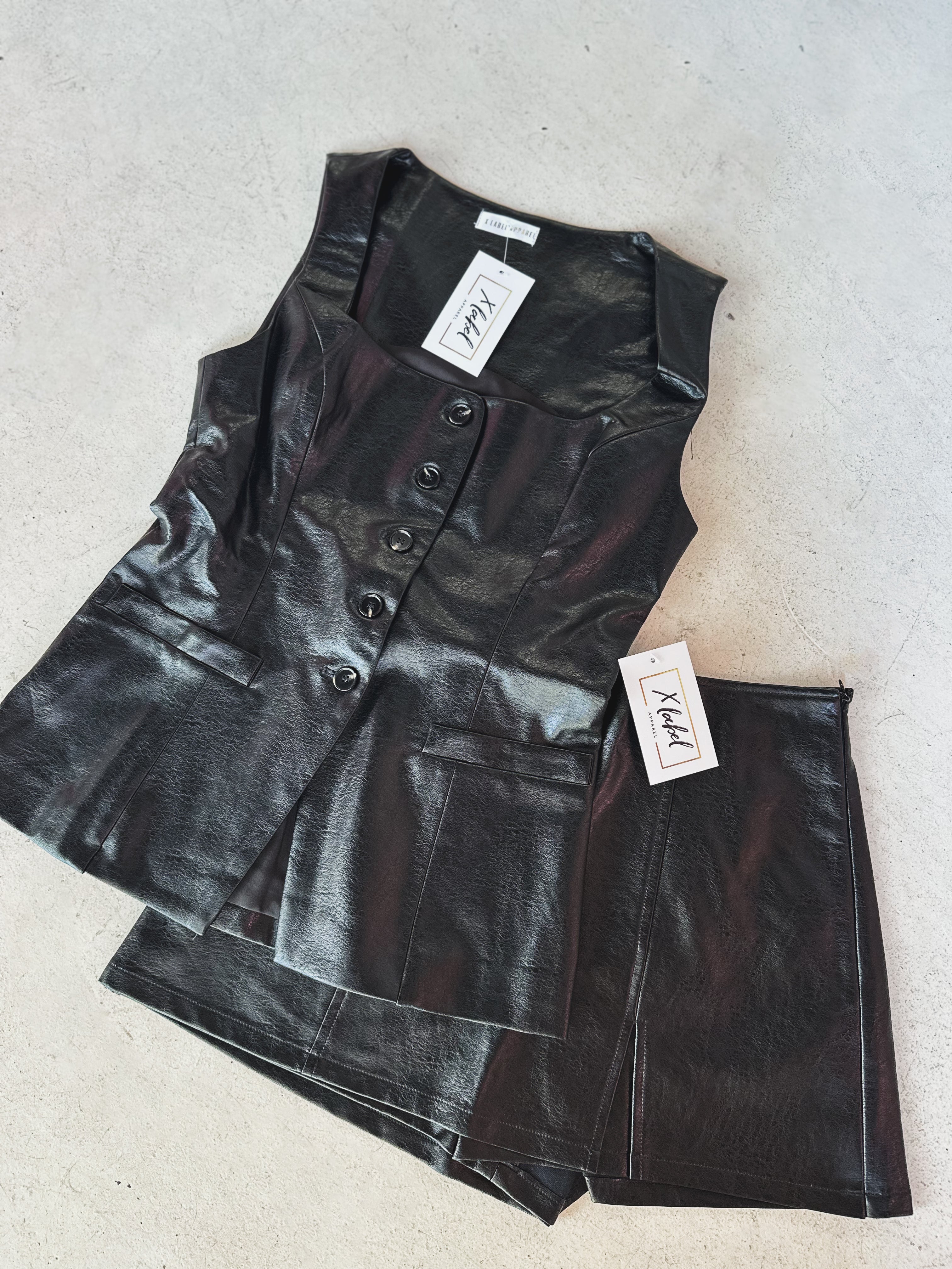 Lennox vegan-leather skort Secondary image