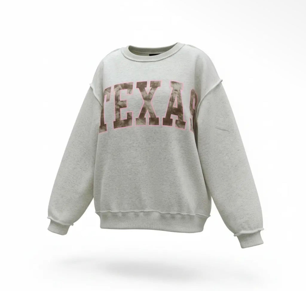 REVERSIBLE TX camo crewneck