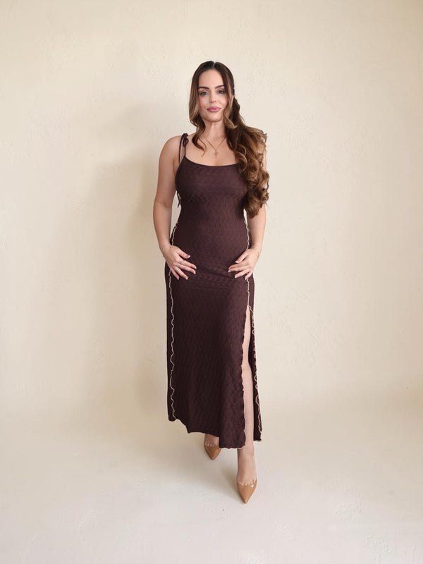 Reese crinkle contrast maxi