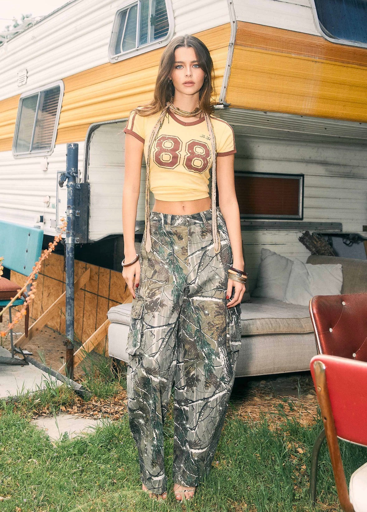 Baggy Bling Camo cargo pants