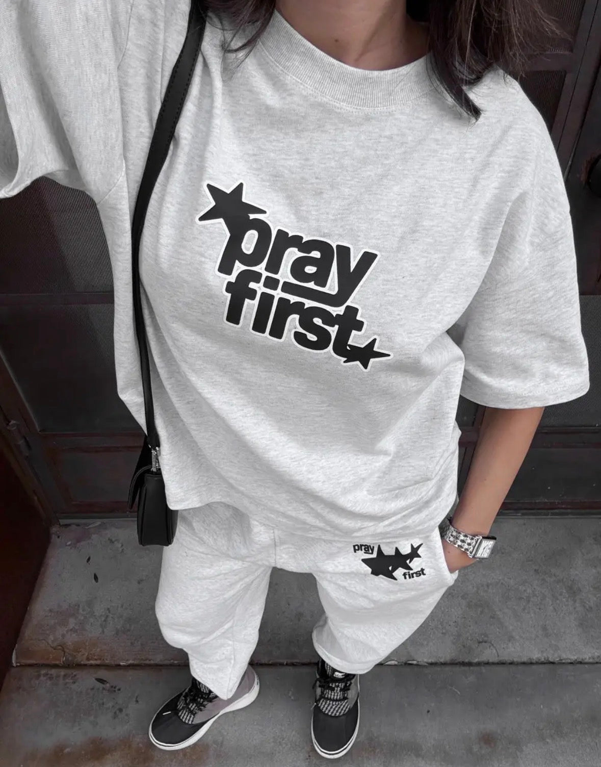 Pray first luxe tee