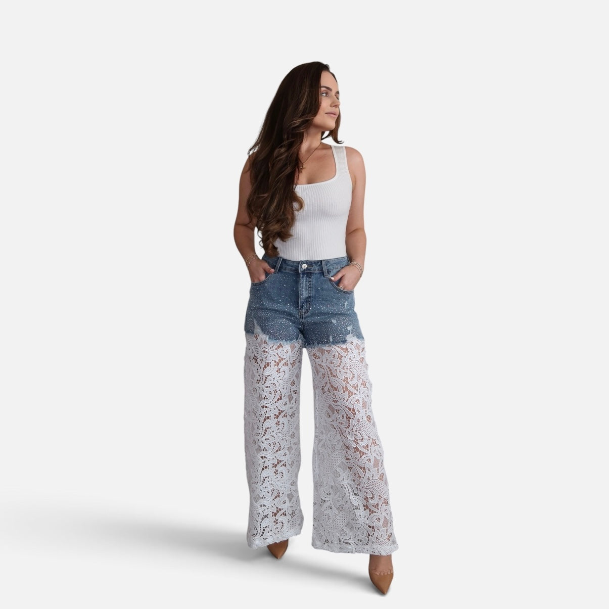 Luxe & Lace Bling Denim