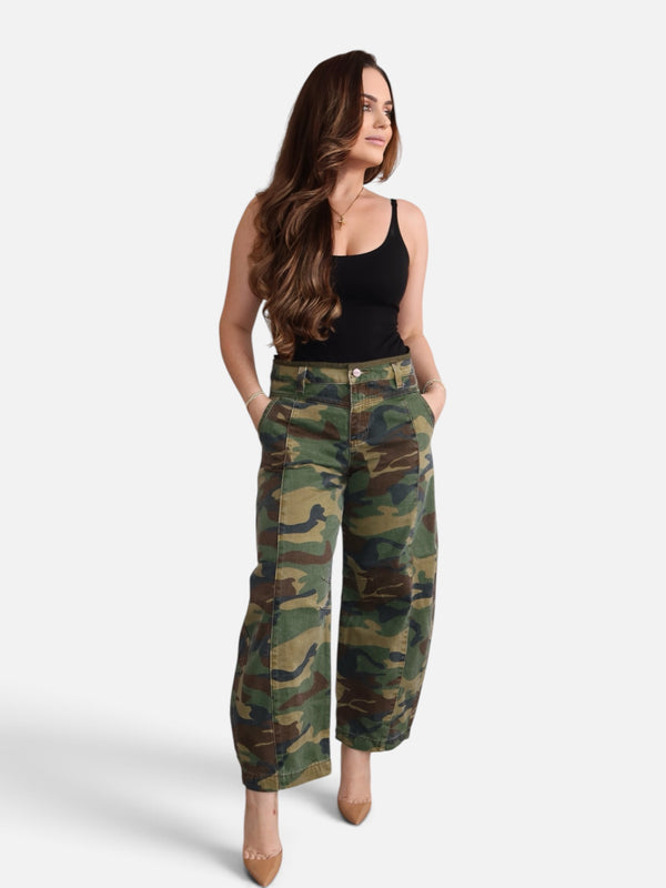 Risen Vintage Camo Barrel Pant