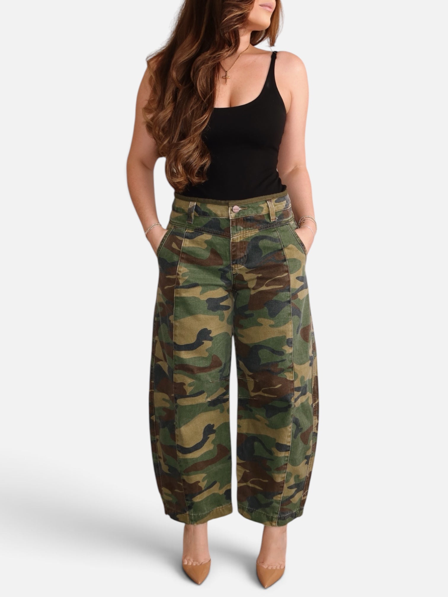 Risen Vintage Camo Barrel Pant Main image