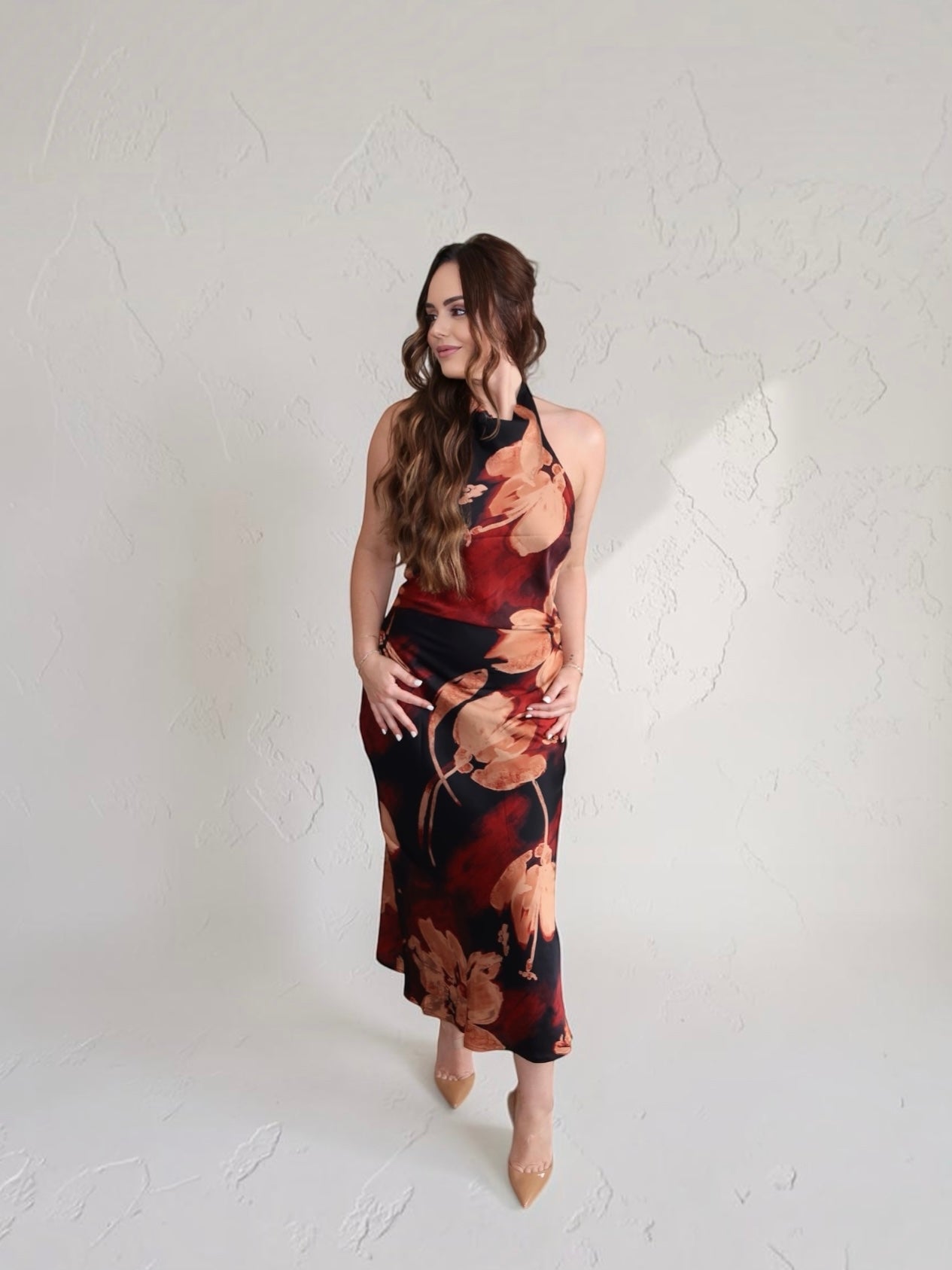 Scarlette Floral Halter Midi