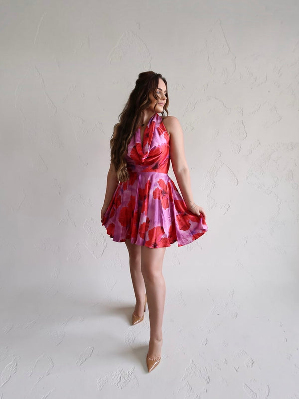 Liv Floral Halter Mini