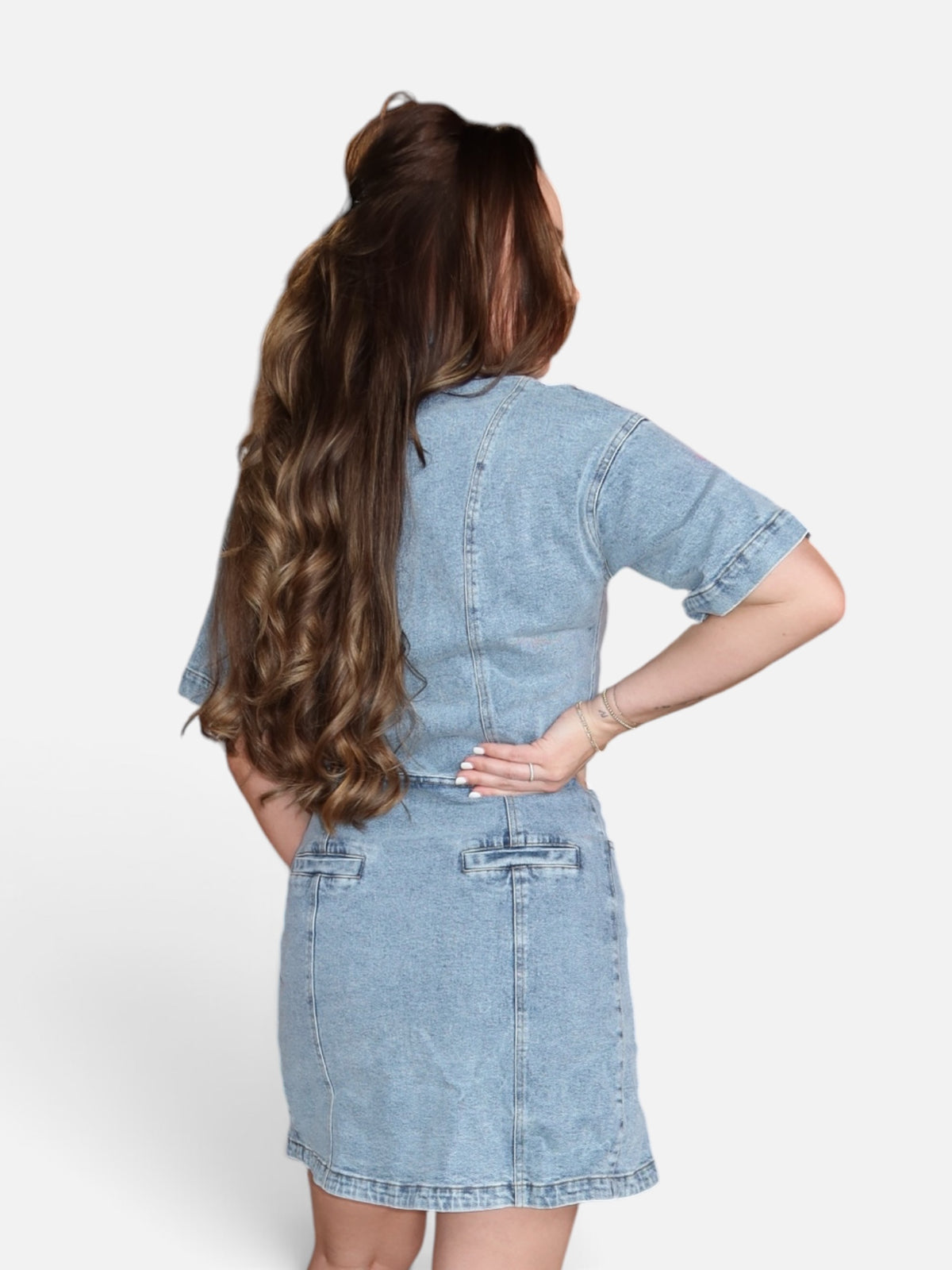 Wren Denim Wrap Style Romper